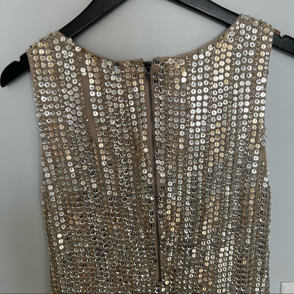 ALICE + OLIVIA Leighton Gold / Silver Sequin Dress - Picture 8 of 15